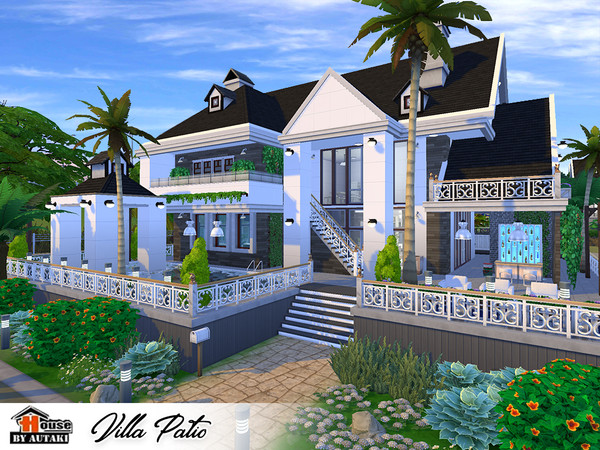 Sims 4 Villa Patio by autaki at TSR