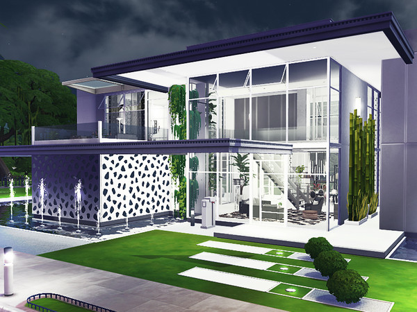 Sims 4 Terenti modern house by Rirann at TSR