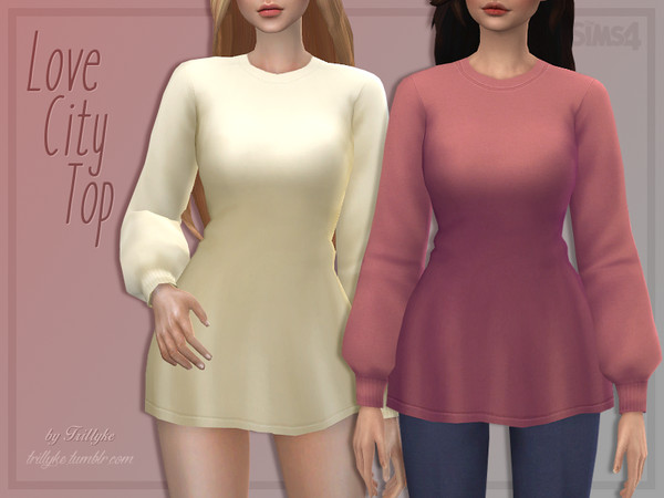 Sims 4 Love City Top by Trillyke at TSR