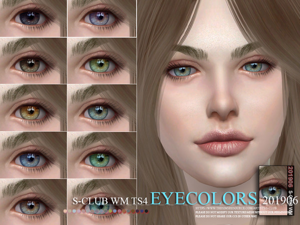 Sims 4 Eyecolors 201906 by S Club WM at TSR