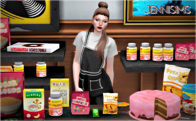 Sims 4 Decorative set for Clutter Kitchen 11 Items at Jenni Sims