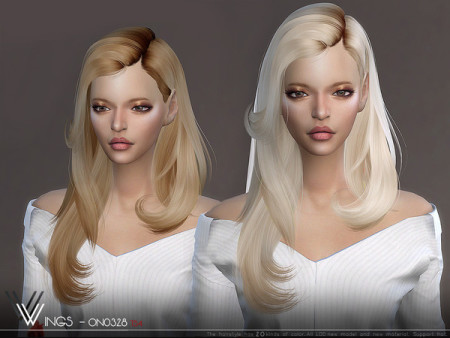 WINGS ON0328 hair by wingssims at TSR » Sims 4 Updates