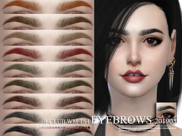 Sims 4 Eyebrows 201905 by S Club WM at TSR