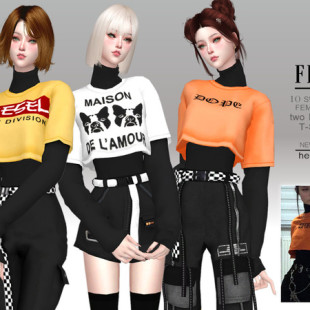 T-Shirts for girls at Sims Marktplatz » Sims 4 Updates