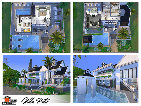 Sims 4 Villa Patio by autaki at TSR