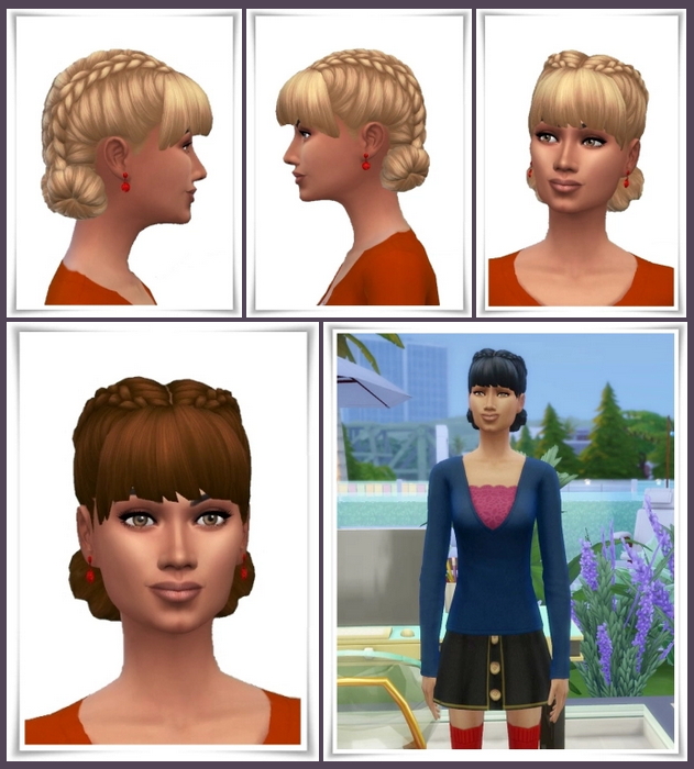 Sims 4 Bangs Double Braids at Birksches Sims Blog