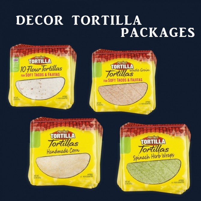 Sims 4 Tortilla Packages at Leo Sims
