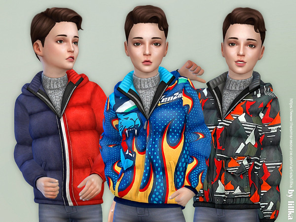 Sims 4 Winter Jacket for Boys 02 by lillka at TSR