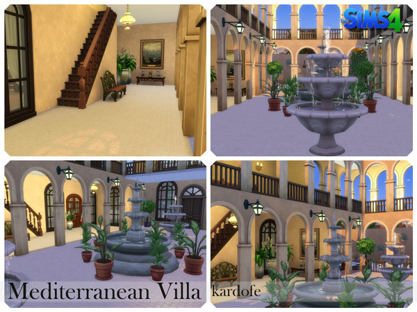 Sims 4 Mediterranean villa by kardofe at TSR
