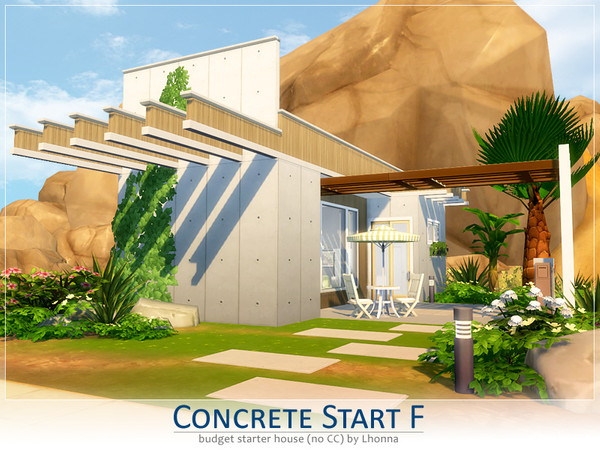 Sims 4 Concrete Start F by Lhonna at TSR