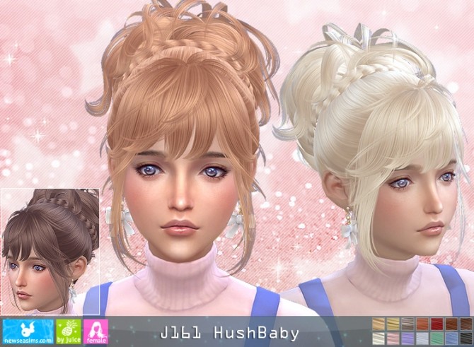 Sims 4 J161 HushBaby hair (P) at Newsea Sims 4