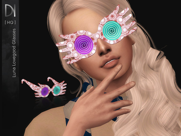 Sims 4 Luna Lovegood Glasses by DarkNighTt at TSR