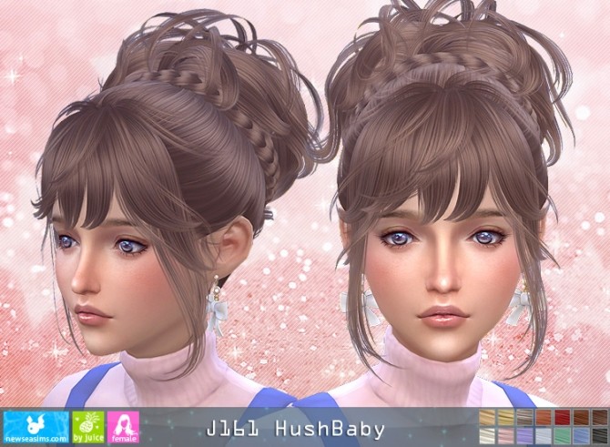 Sims 4 J161 HushBaby hair (P) at Newsea Sims 4