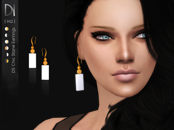 Sims 4 DS Chic Stone Earrings by DarkNighTt at TSR