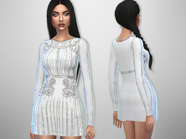 Sims 4 Sequin Dress by Puresim at TSR