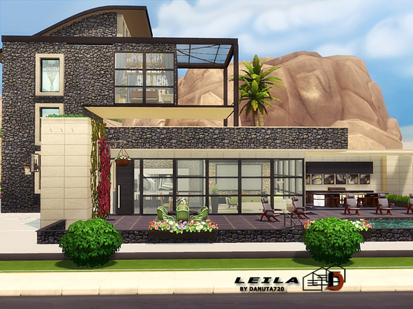 Sims 4 Leila house by Danuta720 at TSR