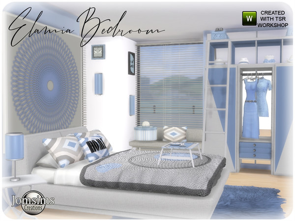 Sims 4 Elamia bedroom by jomsims at TSR