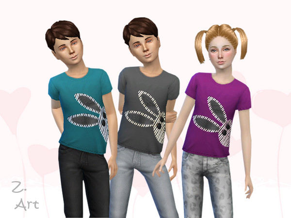 Sims 4 KidZ 19 01 comfortable shirt for boys and girls by Zuckerschnute20 at TSR