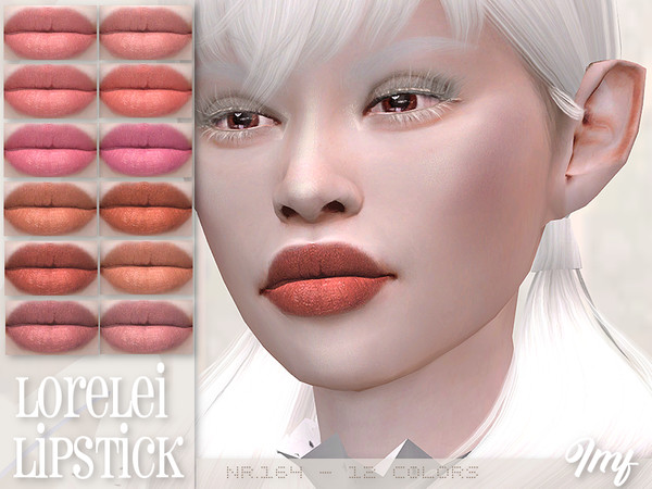 Sims 4 IMF Lorelei Lipstick N.164 by IzzieMcFire at TSR