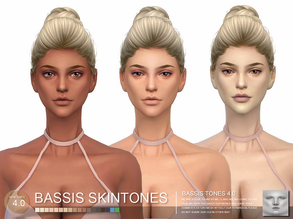 Sims 4 BS4.0 Bassis skintones by S Club WMLL at TSR