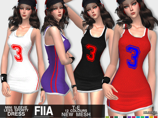 Sims 4 FIIA Mini Sport Dress by Helsoseira at TSR