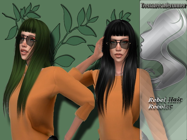 Sims 4 Rebel Hair Recolor at Teenageeaglerunner