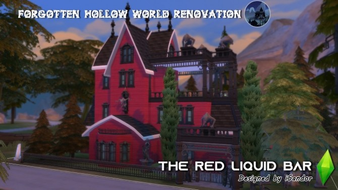 Sims 4 Forgotten Hollow renew #5 | The red liquid bar by iSandor at Mod The Sims