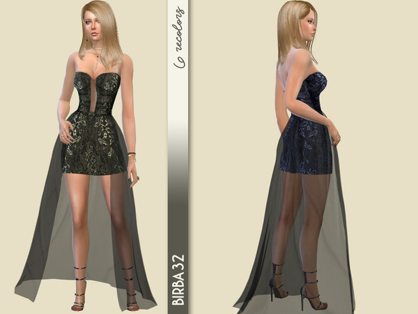 Sims 4 Ossidiana Dress by Birba32 at TSR