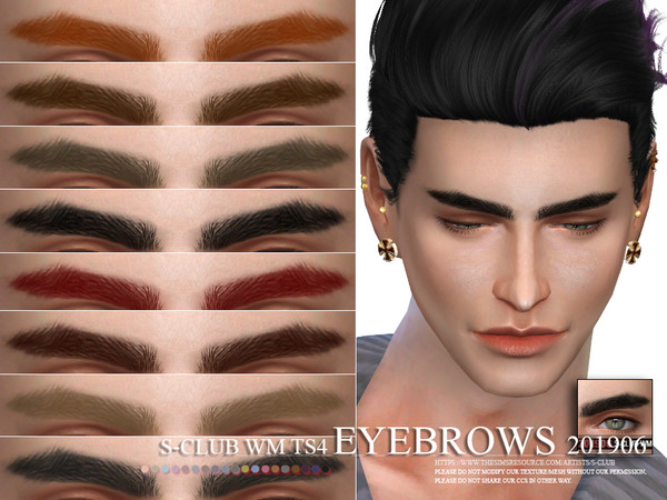 Sims 4 Eyebrows 201906 by S Club WM at TSR
