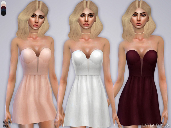 Sims 4 Layla Dress by Black Lily at TSR