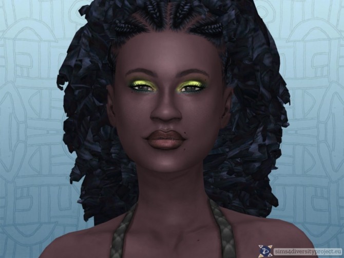 Sims 4 Ebony Queen Makeup Set at Sims 4 Diversity Project