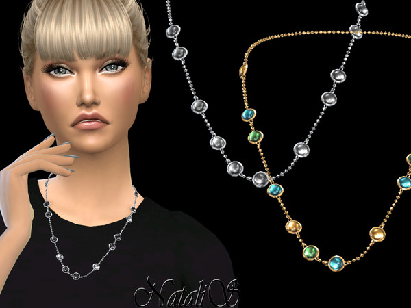 Sims 4 Mixed gemstones medium chain by NataliS at TSR