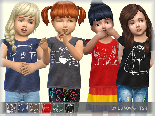 Sims 4 T Shirt Animal by bukovka at TSR