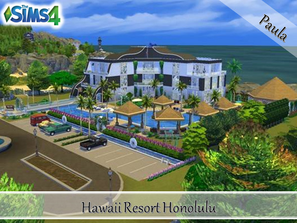 Sims 4 Hawaii Resort Honolulu by PaulaBATS at TSR