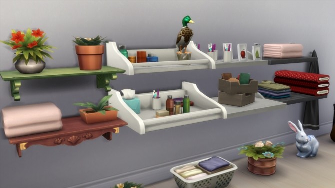 Sims 4 Bigger display shelves with extra slots by Cocomama at Mod The Sims