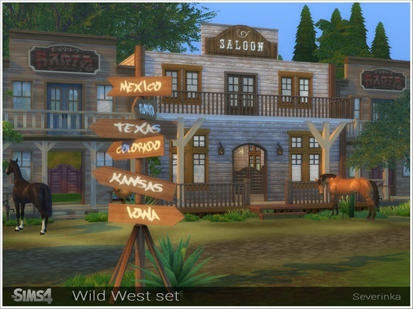 Sims 4 Wild West set by Severinka at TSR