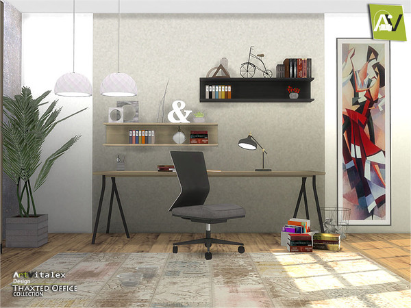 Sims 4 Thaxted Office by ArtVitalex at TSR