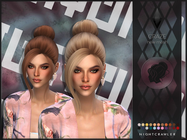 Sims 4 Craze hair by Nightcrawler at TSR
