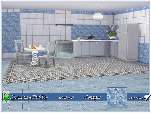 Sims 4 Splashback Tile Walls by marcorse at TSR