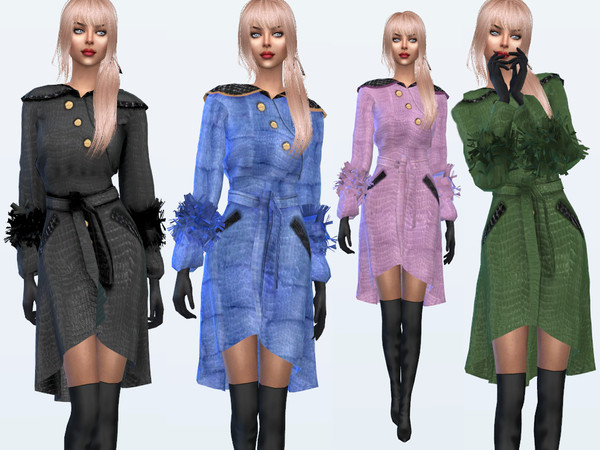Sims 4 Leather coat by Sims House at TSR