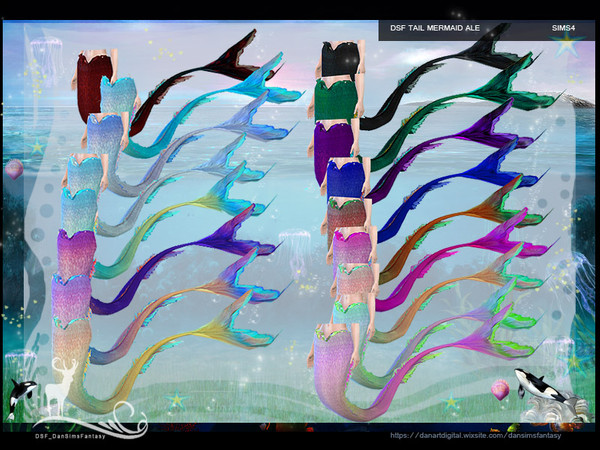Sims 4 DSF TAIL MERMAID ALE by DanSimsFantasy at TSR