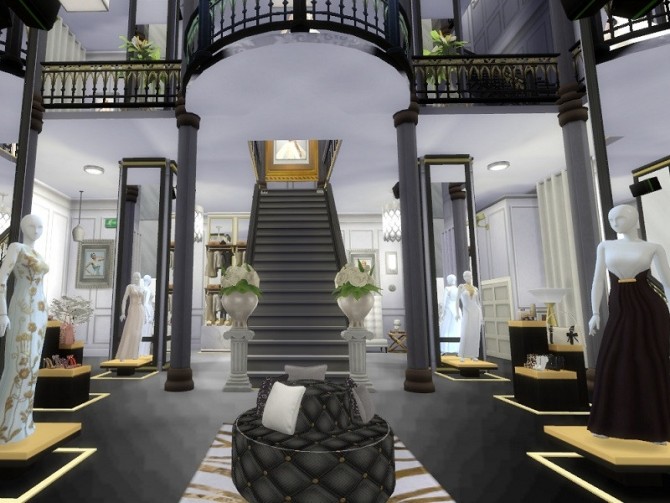 Sims 4 The Fashion Mirror luxurious boutique by casmar at TSR