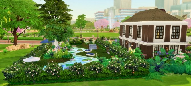 Sims 4 Brown/White House by heikeg at Mod The Sims