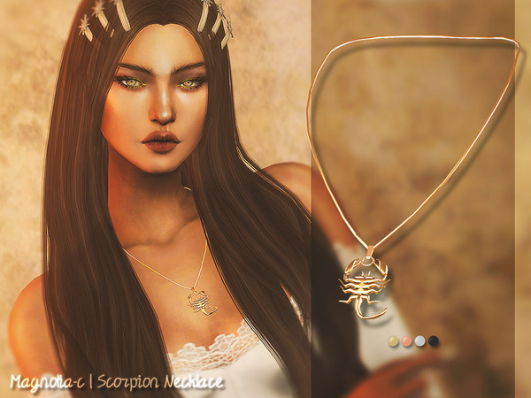 Sims 4 Scorpion Necklace by Magnolia C at TSR