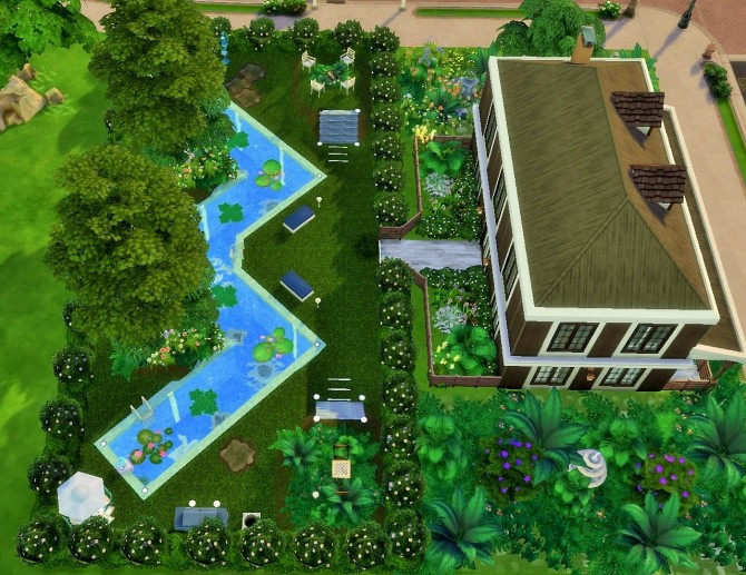 Sims 4 Brown/White House by heikeg at Mod The Sims