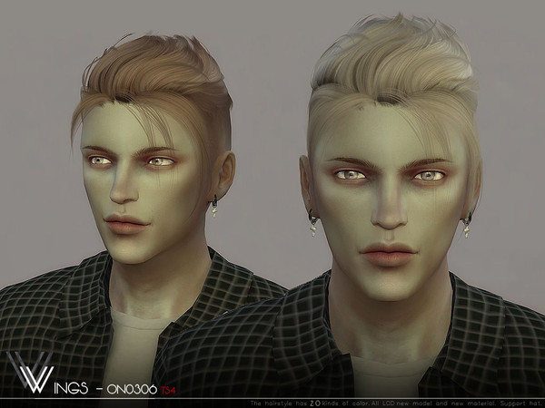 Sims 4 WINGS ON0306 hair by wingssims at TSR
