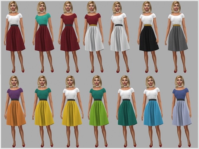 Sims 4 Carlota dress plains by Mathcope at Sims 4 Studio