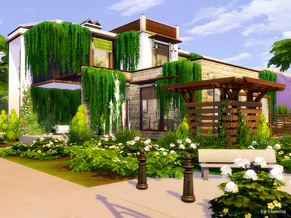 Sims 4 Into Green contemporary suburban house by Lhonna at TSR