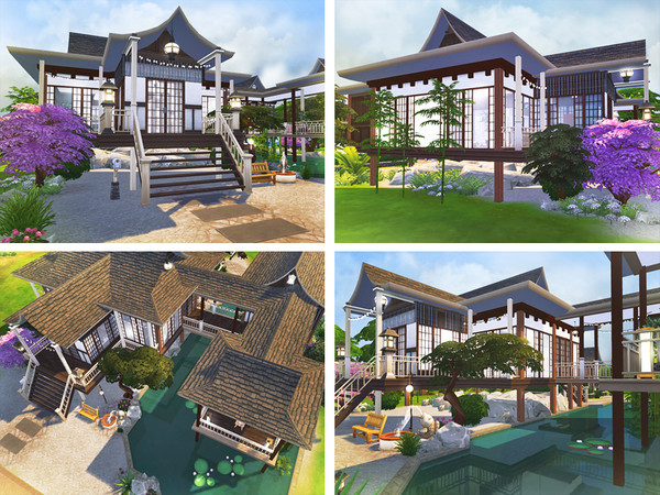 Sims 4 Hitomi Japanese style home by Rirann at TSR