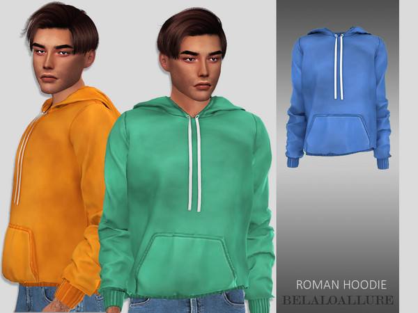 Sims 4 Roman hoodie by Belaloallure at TSR
